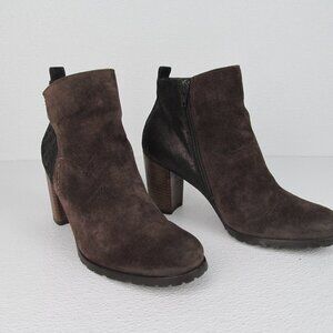 Paul Green Munchen Heeled Boots Suede Leather Size 9